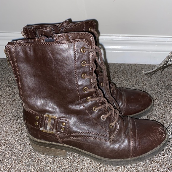 Brown Combat Boots - Picture 3 of 6